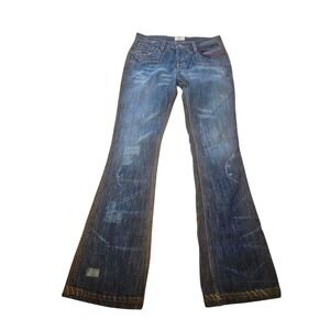 Antik Denim Women's Flare Jeans Size 29 Rainbow Embellished Pockets